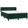 vidaXL H&oacute;lfa&eth; Springr&uacute;m me&eth; D&yacute;nu D&ouml;kkgr&aelig;nt 140x190 cm Flauel