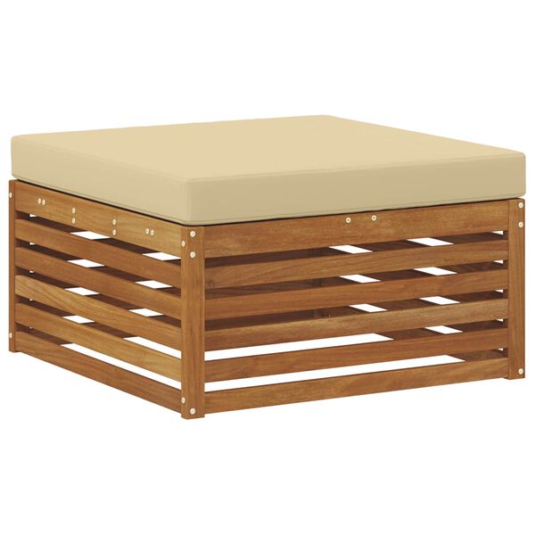 vidaXL &Uacute;ti s&oacute;fasett me&eth; p&uacute;&eth;i 8 pcs N&aacute;tt&uacute;rulegt og B&eacute;ig Hrein akas&iacute;utr&eacute;