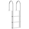 vidaXL 3-&THORN;repa bryggu stiga Silfur 45 x 11,5 x 134 cm Aluminium