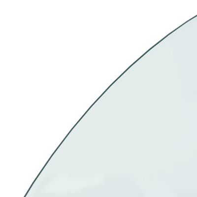vidaXL Glerplata fyrir Arinn Hálfhringlaga 1200x500 mm
