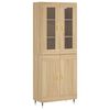 vidaXL Sk&aacute;pur Sonoma Eikarlitur 69,5x34x180 cm Samsettur Vi&eth;ur