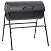 vidaXL tunnugrill með 2 grillristum Svart 80x95x90 cm Stál