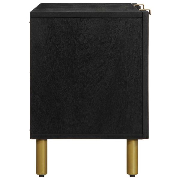 vidaXL Sj&oacute;nvarpssk&aacute;pur Svartur 105x33x46 cm Samsettur Vi&eth;ur