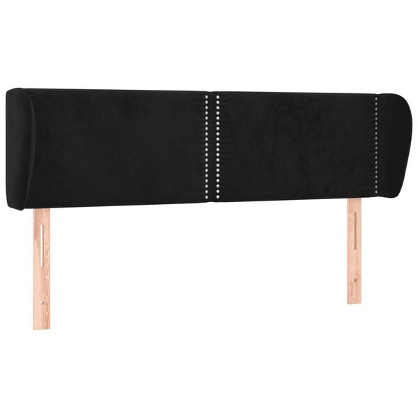 vidaXL H&ouml;f&eth;agafl me&eth; Eyrum 147x23x78/88 cm Sv&ouml;rt Flauel