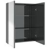vidaXL Ba&eth;herbergissk&aacute;pur me&eth; Spegli 60x15x75 cm MDF H&aacute;glans Gr&aacute;r