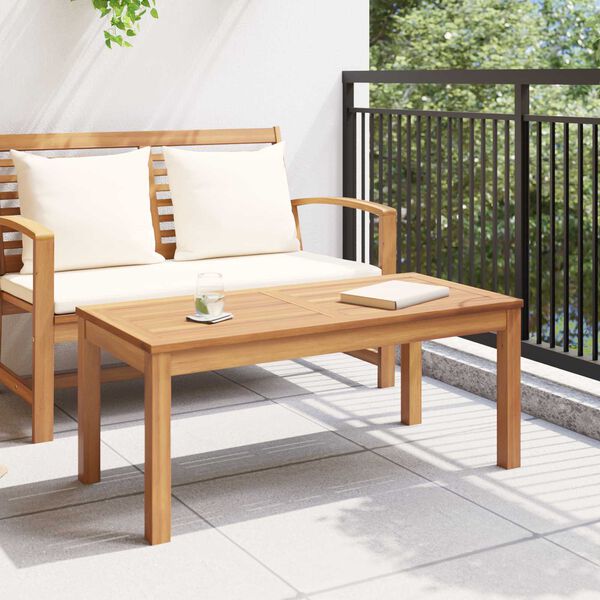 vidaXL bor&eth; Br&uacute;nn 95 x 45 x 40 cm Solid teak vi&eth;ur