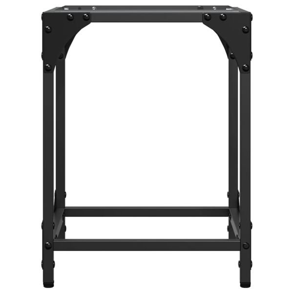 vidaXL S&oacute;fabor&eth; me&eth; Gl&aelig;rri Glerpl&ouml;tu 2 stk. 30x30x40 cm St&aacute;l