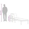 vidaXL Sólbekkur með 1 Armhvílu Rjómahvítur Gegnheill Akasíuviður