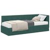 vidaXL Hornar&uacute;m rammi me&eth; d&yacute;nu me&eth; h&ouml;fu&eth;gafl 2 pcs Gr&aelig;nn Flauel