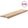 vidaXL Stiga 16 stk &Oacute;me&eth;h&ouml;ndlu&eth; 110x25x2 cm gegnheil vi&eth;ar Eik