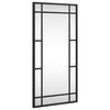 vidaXL Veggspegill Svartur 30x60 cm R&eacute;tthyrningur J&aacute;rn