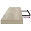 vidaXL Vegghengdar Hillur 2 stk. Eikarlita&eth;ar 120x23,5x3,8 cm MDF