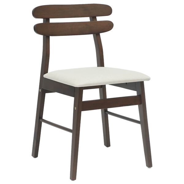 vidaXL Bor&eth;st&oacute;ll 2 pcs L&eacute;tt br&uacute;nn og l&eacute;ttur Solid Gummi Wood