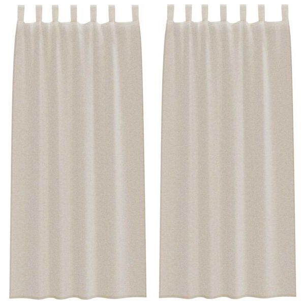 vidaXL Voile gardína 2 pcs Sandur 260 x 140 cm Pólýester