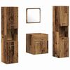 vidaXL Ba&eth;herbergismublasett 4 pcs Gamall vi&eth;ur Samsettur vi&eth;ur