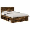 vidaXL Ramsv&iacute;k me&eth; h&ouml;fu&eth;gafl Rau&eth;-eik 160 x 200 cm Solid furuhikk