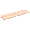 vidaXL Vegghilla 220x60x(2-6) cm &Oacute;me&eth;h&ouml;ndla&eth;ur Gegnheill Eikarvi&eth;ur