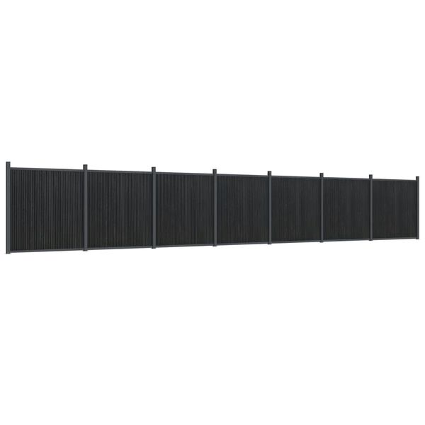 vidaXL Gir&eth;ingar&thorn;il Gr&aacute; 1218x186 cm WPC