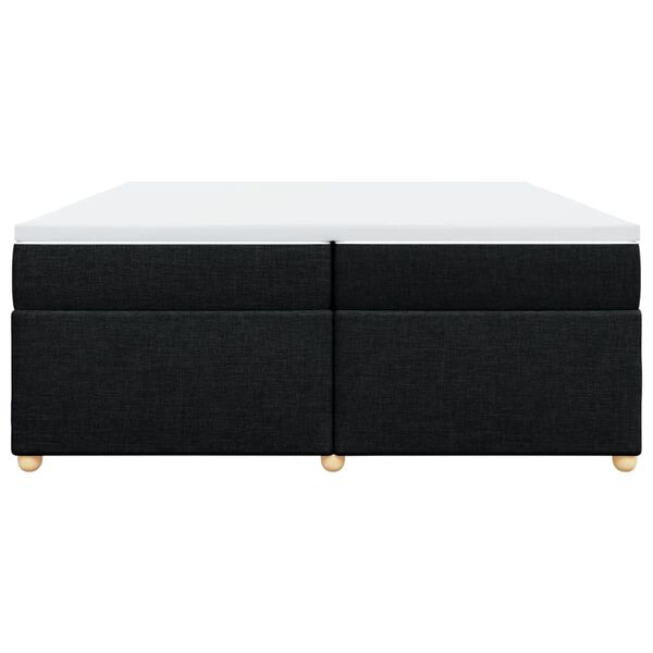 vidaXL H&oacute;lfa&eth; Springr&uacute;m me&eth; D&yacute;nu Svart 200x200 cm Efni