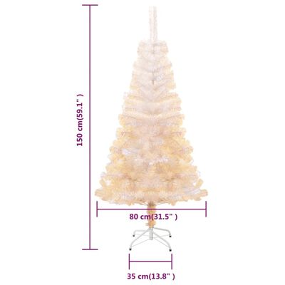 vidaXL Gervijólatré með Litríkum Greinum Hvítt 150 cm PVC