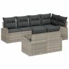 vidaXL Gar&eth;s&oacute;fa sett me&eth; p&uacute;&eth;i me&eth; geymslu 7 pcs Lj&oacute;sgr&aacute;r p&oacute;l&yacute;rattan