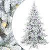 vidaXL Gervi hengdu j&oacute;latr&eacute; me&eth; 300 LED Hv&iacute;tt 240 cm PVC og St&aacute;l