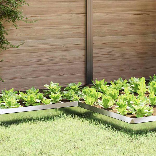 vidaXL Sniglafence 4 pcs Silfur 10 x 10 x 25 cm Galvaniserad st&aacute;l