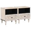 vidaXL R&uacute;mfatask&aacute;pur 2 pcs Hv&iacute;tt 40 x 33 x 46 cm Hart mang&oacute;tr&eacute;