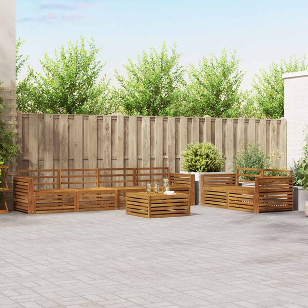 vidaXL &Uacute;ti s&oacute;fasett 7 pcs N&aacute;tt&uacute;rulegur Hrein akas&iacute;utr&eacute;