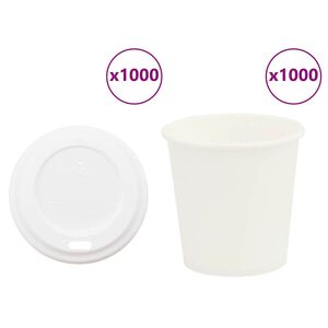 vidaXL Papp&iacute;rs kaffibollar me&eth; lokum 1000 stk 4oz 100ml