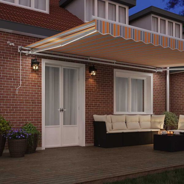 vidaXL S&oacute;lskermur Marglitur 500 x 300 x 165 cm P&oacute;l&yacute;ester og m&aacute;lmur