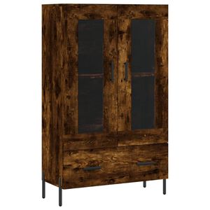 vidaXL H&aacute;r Sk&aacute;pur Reykt&oacute;na Eikarlitur 69,5x31x115 cm Samsettur Vi&eth;ur