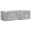 vidaXL Veggfestur sj&oacute;nvarpssk&aacute;pur Steinsteypugr&aacute;r 98 x 41 x 30 cm