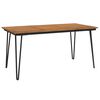 vidaXL Gar&eth;bor&eth; me&eth; Mj&oacute;um F&oacute;tum 160x80x75 cm Gegnheill Akas&iacute;uvi&eth;ur