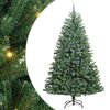 vidaXL Gervi hengdu j&oacute;latr&eacute; me&eth; 300 LED Gr&aelig;nn 240 cm PVC og m&aacute;lmur