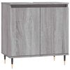 vidaXL Ba&eth;herbergissk&aacute;pur Gr&aacute;r Sonoma 58x33x60cm Samsettur Vi&eth;ur