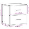 vidaXL Vegghengdir náttborðsskápar 2 stk Sonoma Eik 40x31x39,5 cm