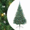 vidaXL Gervi fyrirfram l&yacute;stum j&oacute;latr&eacute; me&eth; 300 LED Gr&aelig;nn 240 cm PVC