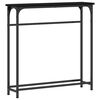 vidaXL Veggbor&eth; Svartur Eik 75 x 19,5 x 75 cm Samsettur vi&eth;ur