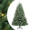 vidaXL Gervi hengdu j&oacute;latr&eacute; me&eth; 300 LED Gr&aelig;nn 210 cm PVC og m&aacute;lmur