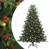 vidaXL Gervi j&oacute;latr&eacute; me&eth; 300 LED Gr&aelig;nn 240 cm PVC, Metall og Plastefni