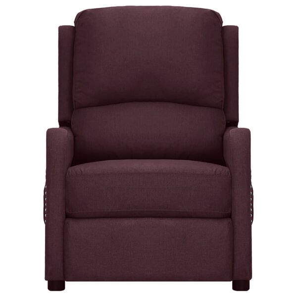 vidaXL Nuddstóll Fjólublátt Tauáklæði