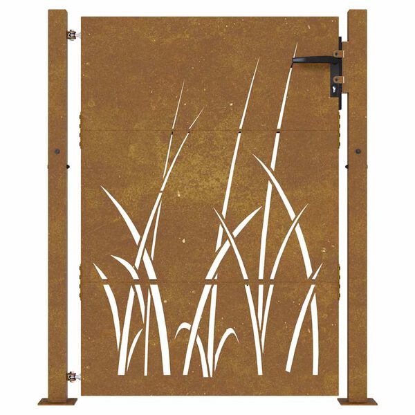 vidaXL Gar&eth;hli&eth; 100x150 cm &uacute;r corten st&aacute;li, grash&ouml;nnun