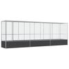 vidaXL Fuglab&uacute;r me&eth; Framlengingu Silfurlita&eth; 626,5x107x212 cm St&aacute;l