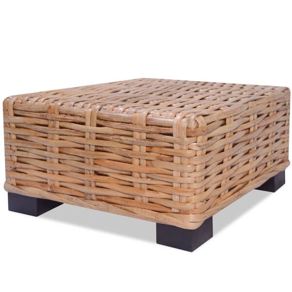 244627 vidaXL s&oacute;fabor&eth; N&aacute;tt&uacute;rulegt Rattan 45x45x30 cm