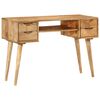 vidaXL Skrifbor&eth; me&eth; sk&uacute;ffum 110x47x76 cm Solid Wood Mang&oacute;