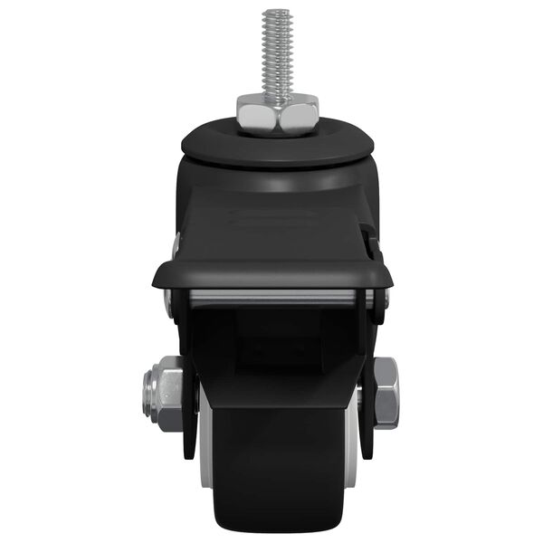 vidaXL Hj&oacute;l 12 pcs Svartur M6 x 37 mm Eir&eth; og nylon