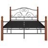 324934 vidaXL Bed Frame Black Metal 120x200 cm