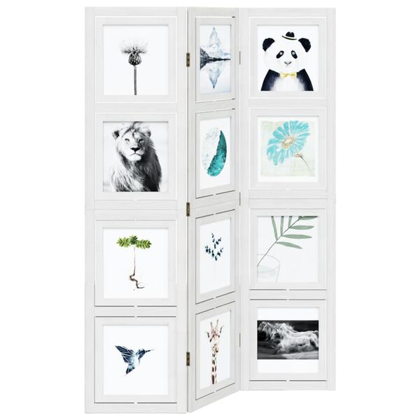 vidaXL Skilr&uacute;m 3 &THORN;il Hv&iacute;tt Gegnheill Paulowniavi&eth;ur