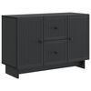 vidaXL Vi&eth;beinteyfla Svartur 89 x 34,5 x 60 cm Samsettur vi&eth;ur